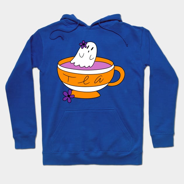 Spooky Ghost Tea Hoodie by saradaboru